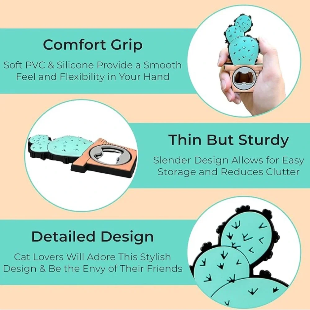 Silicone Cactus Bottle Opener